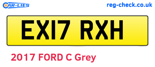 EX17RXH are the vehicle registration plates.