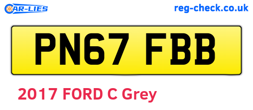 PN67FBB are the vehicle registration plates.