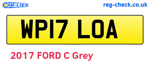 WP17LOA are the vehicle registration plates.
