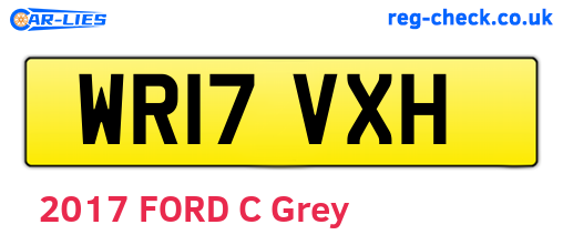 WR17VXH are the vehicle registration plates.
