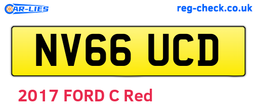 NV66UCD are the vehicle registration plates.