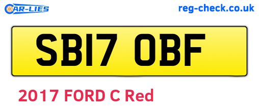 SB17OBF are the vehicle registration plates.
