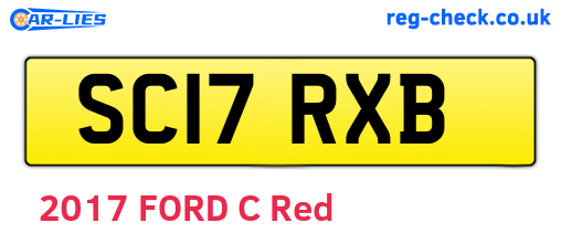 SC17RXB are the vehicle registration plates.