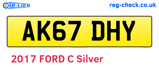 AK67DHY are the vehicle registration plates.