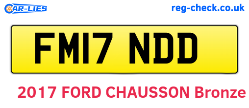 FM17NDD are the vehicle registration plates.