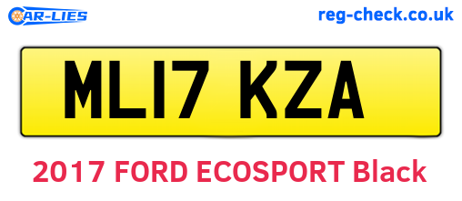 ML17KZA are the vehicle registration plates.