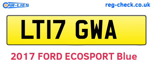 LT17GWA are the vehicle registration plates.