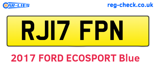 RJ17FPN are the vehicle registration plates.