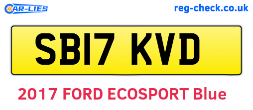 SB17KVD are the vehicle registration plates.