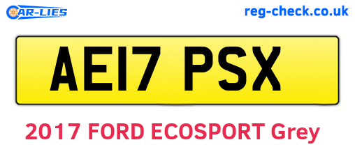 AE17PSX are the vehicle registration plates.