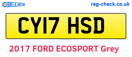 CY17HSD are the vehicle registration plates.