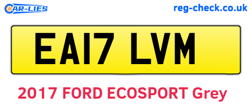EA17LVM are the vehicle registration plates.
