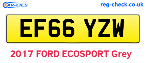 EF66YZW are the vehicle registration plates.