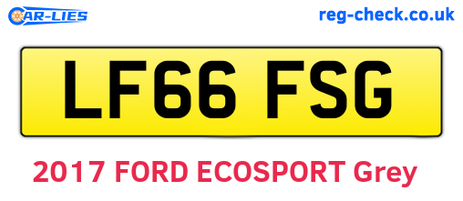 LF66FSG are the vehicle registration plates.