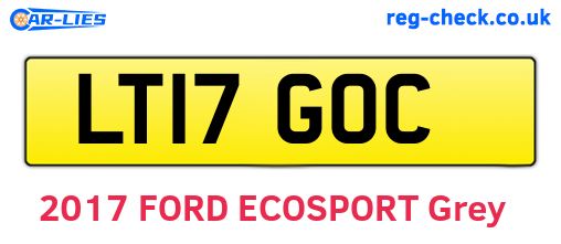 LT17GOC are the vehicle registration plates.