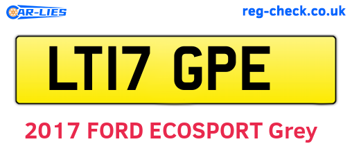 LT17GPE are the vehicle registration plates.