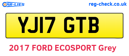 YJ17GTB are the vehicle registration plates.