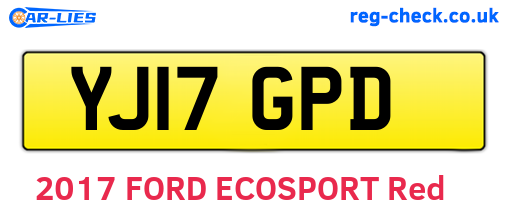 YJ17GPD are the vehicle registration plates.