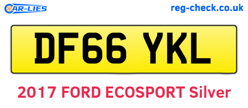 DF66YKL are the vehicle registration plates.