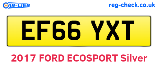 EF66YXT are the vehicle registration plates.