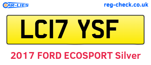 LC17YSF are the vehicle registration plates.