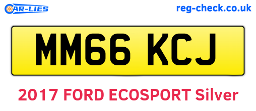 MM66KCJ are the vehicle registration plates.