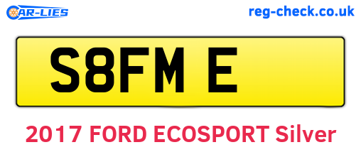 S8FME are the vehicle registration plates.