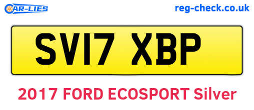 SV17XBP are the vehicle registration plates.