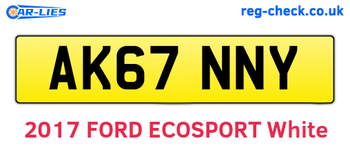 AK67NNY are the vehicle registration plates.