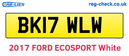 BK17WLW are the vehicle registration plates.