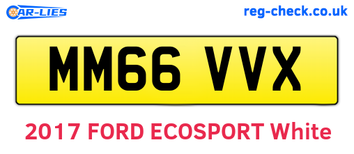 MM66VVX are the vehicle registration plates.
