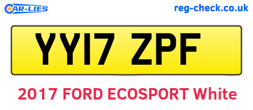 YY17ZPF are the vehicle registration plates.