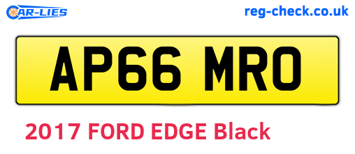 AP66MRO are the vehicle registration plates.