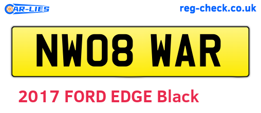 NW08WAR are the vehicle registration plates.