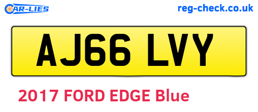 AJ66LVY are the vehicle registration plates.