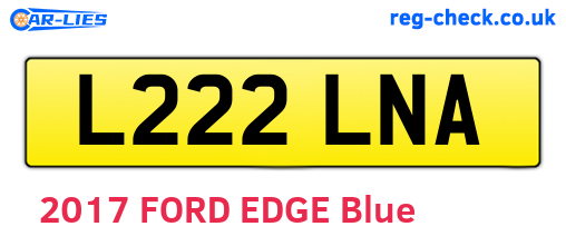 L222LNA are the vehicle registration plates.