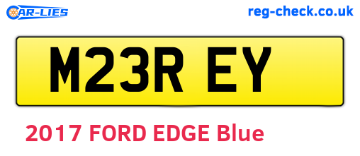 M23REY are the vehicle registration plates.