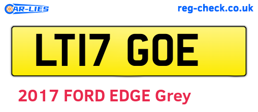 LT17GOE are the vehicle registration plates.
