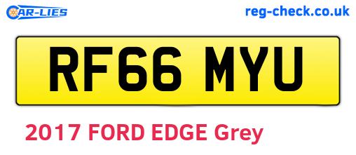 RF66MYU are the vehicle registration plates.
