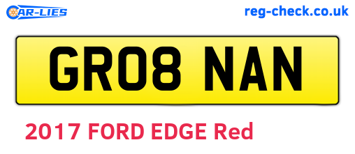 GR08NAN are the vehicle registration plates.
