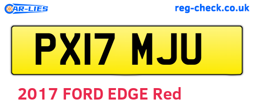 PX17MJU are the vehicle registration plates.