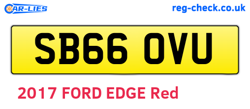 SB66OVU are the vehicle registration plates.