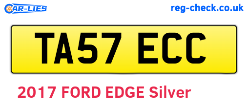 TA57ECC are the vehicle registration plates.