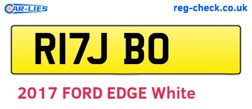 R17JBO are the vehicle registration plates.