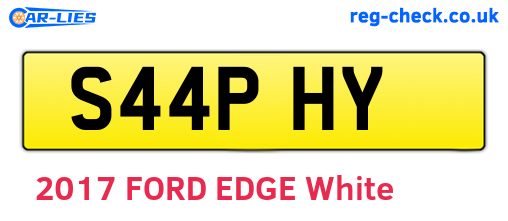 S44PHY are the vehicle registration plates.