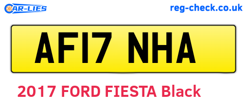 AF17NHA are the vehicle registration plates.