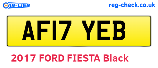 AF17YEB are the vehicle registration plates.