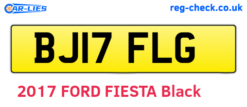 BJ17FLG are the vehicle registration plates.