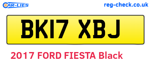 BK17XBJ are the vehicle registration plates.