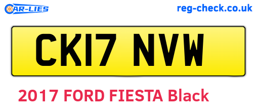 CK17NVW are the vehicle registration plates.